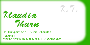 klaudia thurn business card